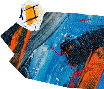 imagen decorativa azul-naranja