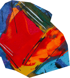 Imagen decorativa roja-azul