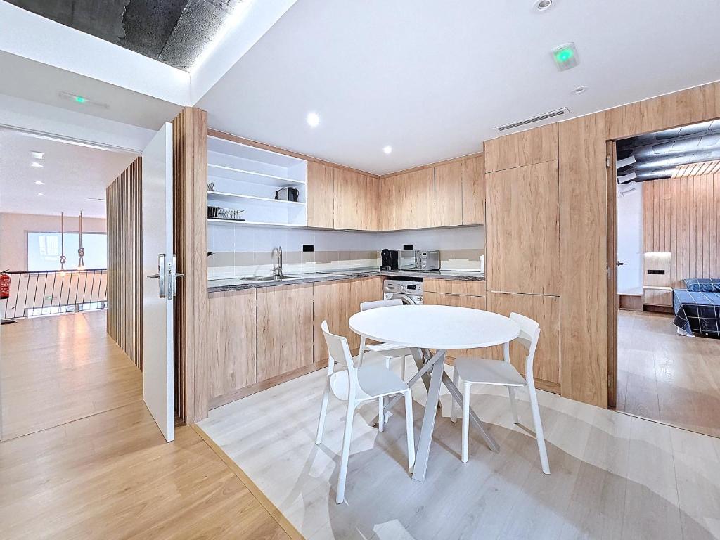 Fotografía del salón-cocina